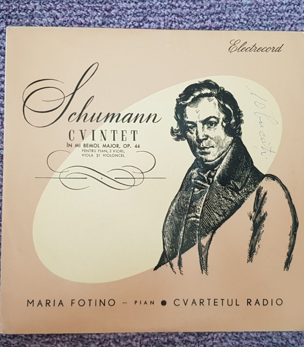 Schumann Cvintet in Mi Bemol Major Op 44, Maria Fotino, disc vinil