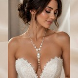 Colier Cascade din perle baroc albe