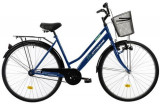 Bicicleta Oras DHS Citadinne 2812, roti 28inch, cadru otel 505mm, frana Torpedou + V-Brake (Albastru)