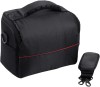 Geanta pentru umar REDQUIT , pentru camera foto DSLR, impermeabila, rezistenta la uzura, negru/rosu, 26 x 19 x 14 cm