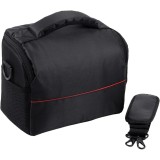 Geanta pentru umar REDQUIT , pentru camera foto DSLR, impermeabila, rezistenta la uzura, negru/rosu, 26 x 19 x 14 cm