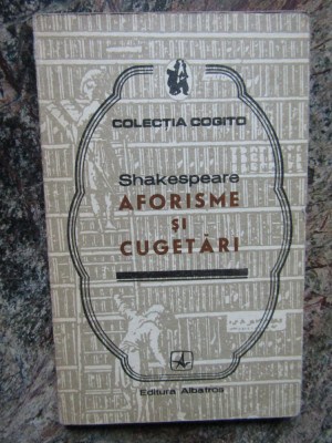 SHAKESPEARE - AFORISME SI CUGETARI foto