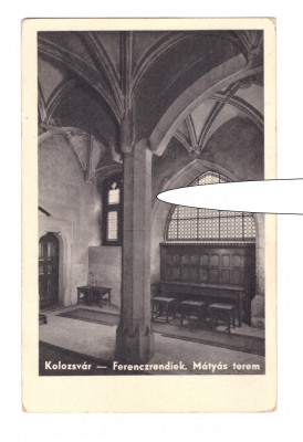 CP Cluj - Biserica fransciscana, interior, ocupatia maghiara, necirculata foto