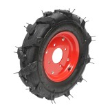 Roata completa 400/8 R1 4PR cu crampon si janta rosie