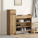 Dulap pentru Pantofi Stejar Artizanal 100.5x28x100 cm Lemn Tehnologizat