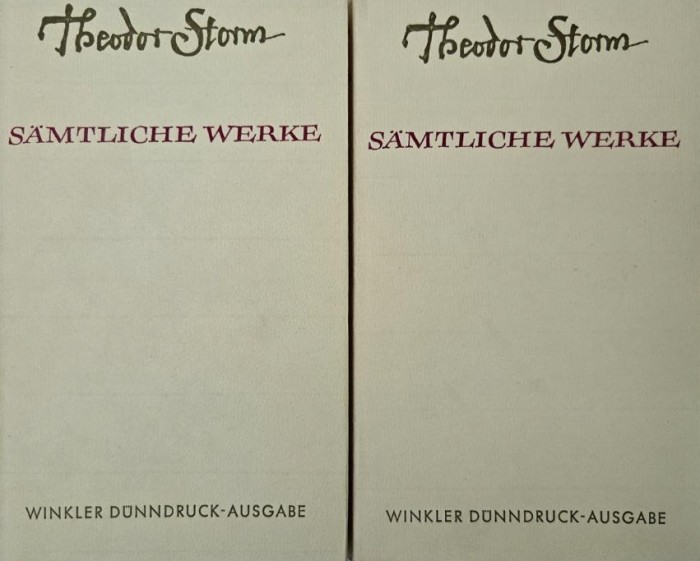 Samtliche Werke (2 volume) - Theodor Storm