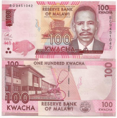 MALAWI 100 KWACHA 2017 UNC [1] P-65c , necirculata foto