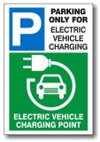 Electric Vehicle Charging Parking Sign