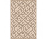 Cumpara ieftin Covor Model Cappuccino 16063-10, Marime 80 x 150 cm, Alb, Bej, Inaltime Fir 7 mm, Antialergic, Polipropilena, Living, Dormitor, Sufragerie, Birou