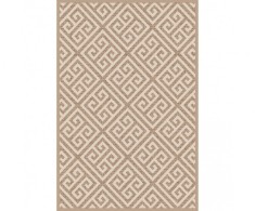 Covor Model Cappuccino 16063-10, Marime 80 x 150 cm, Alb, Bej, Inaltime Fir 7 mm, Antialergic, Polipropilena, Living, Dormitor, Sufragerie, Birou