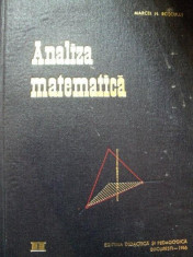 MANUAL DE ANALIZA MATEMATICA,VOL.2-MARCEL N.ROSCULET,BUC.1966 foto