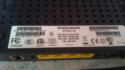 Router Thomson ST585 v6 Wireless SpeedTouch ADSL foto