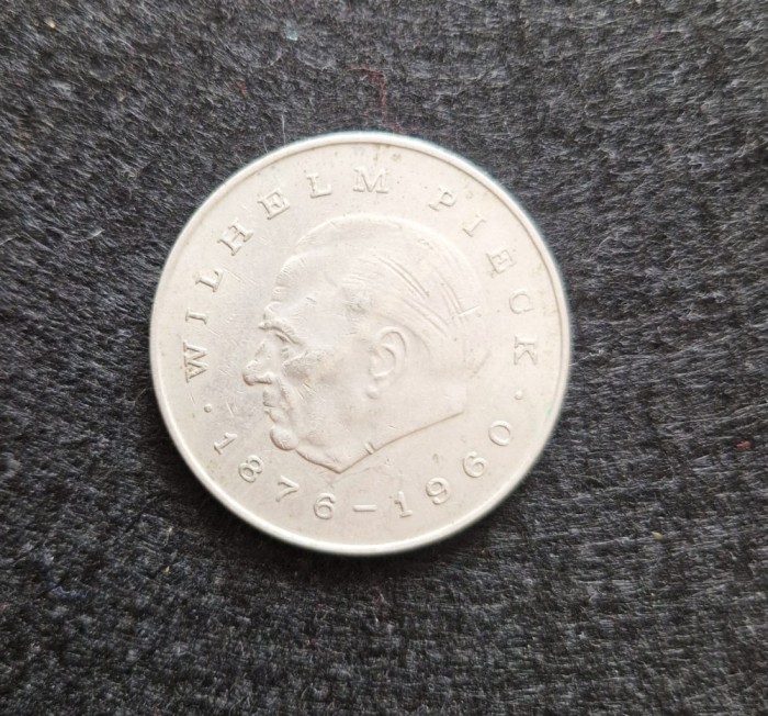 moneda Germania RDG 20 Mark 1972 Wilhelm Pieck 33 mm tiraj mic cupru nichel
