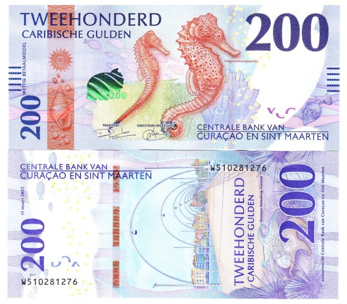 Cura&ccedil;ao &amp; St. Maarten 200 Gulden Emitere 31.03.2025 P-5 UNC