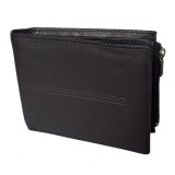 Portofel Barbati Piele Naturala CK LEATHER GKR Negru - Elegant, Compartimentat, Carduri, Documente, 12x9.5cm