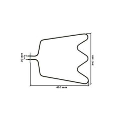 Rezistenta inferioara cuptor electric WHIRLPOOL model AKPM 6580/IXL 1150W foto