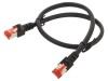 Patch Cord S/FTP Cat6 LSZH Negru 0.5m
