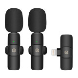 Set microfoane lavaliera wireless cu Lightning PULUZ PU3150B