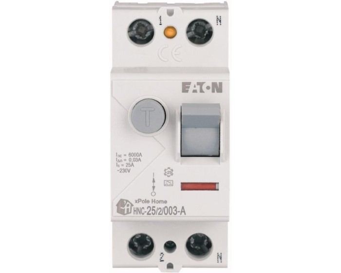 Diferential 25A 2P 30mA 6kA tip A Eaton HNC-25 2 003-A
