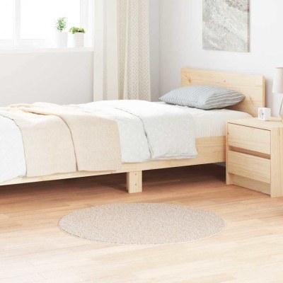 vidaXL Covor Shaggy Antiderapant Crem 90 x 90 cm PP foto
