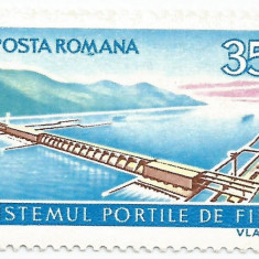 România, LP735/1970, Sistemul hidroenergetic Porțile de Fier, eroare, MNH