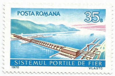 Rom&amp;acirc;nia, LP735/1970, Sistemul hidroenergetic Porțile de Fier, eroare, MNH foto