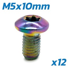 Șuruburi M5X10 pentru disc de fr&acirc;nă 12 buc multicolor