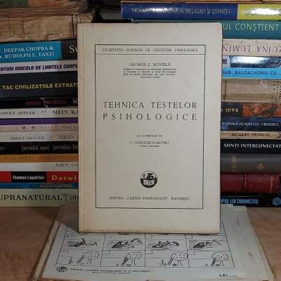 GEORGE BONTILA - TEHNICA TESTELOR PSIHOLOGICE , PREF. RADULESCU-MOTRU , 1939 foto