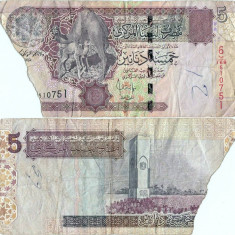 2004, 5 dinars (P-69b) - Libia!