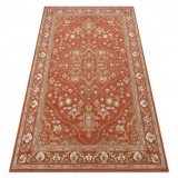 Covor de lana SOHO 477.01.LA301 OSTA Ornament, cadru, natural teracotă / bej, 240x340 cm