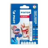 Set markere cu vopsea Pilot Pintor Clasic EF culori diferite 0.7mm Set Pintor clasic mix 6 culori EF Pilot