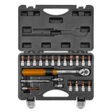 Cheie dinamometrica 1/4, 5-25 Nm, set 21 piese NEO TOOLS