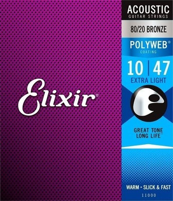 Corzi acustica Elixir 11000 10-47 Extra Light PW foto