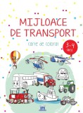 Mijloace de transport (3-4 ani) - carte de colorat, DPH