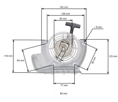 Demaror motocoasa compatibil Stihl FS120, FS200, FS250, FS300, FS350, FR350,