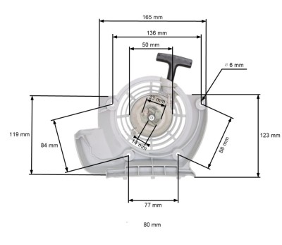 Demaror motocoasa compatibil Stihl FS120, FS200, FS250, FS300, FS350, FR350, foto