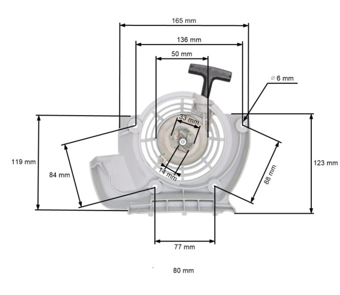 Demaror motocoasa compatibil Stihl FS120, FS200, FS250, FS300, FS350, FR350,