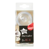 Tetina din silicon pentru hrana densa, +6 luni, 2 bucati, Tommee Tippee
