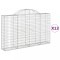 Cosuri gabion arcuite 13 buc, 200x30x120/140cm, fier galvanizat