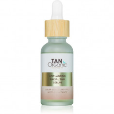 TanOrganic The Skincare Tan ser autobronzant pentru fata cu efect antirid 30 ml