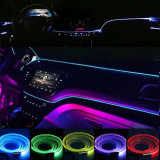 Cumpara ieftin Fir neon cu LED 2 metri RGB conectare mufa USB si telecomanda