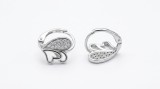 Cumpara ieftin Cercei Argint 925 Infinite Love , Design cu Inimi Impletite E i Cristale PavA