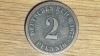 Germania - moneda de colectie - 2 pfennig 1877 A scut mare - Berlin - stare buna, Europa