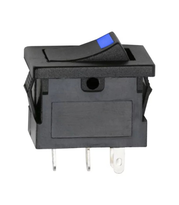 Interupator basculant 1 circuit 3 pini OFF-ON LED albastru 12V 15A