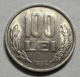 100 Lei 1992 Romania, UNC, varianta &quot;99&quot; cu codita rotunjita