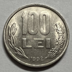 100 Lei 1992 Romania, UNC, varianta "99" cu codita rotunjita