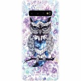 Husa silicon personalizata pentru Samsung Galaxy S10, Abstract Owl