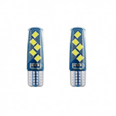 Set 2 Bec LED Auto T10 12V 10 LED SMD W5W