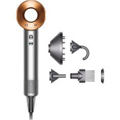 Uscator de par Dyson Supersonic HD07, 5 accesorii de coafare, Tehnologie Air Multiplier, 1600 W, Cupru