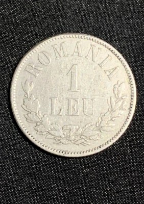 Moneda 1 leu 1874 foto